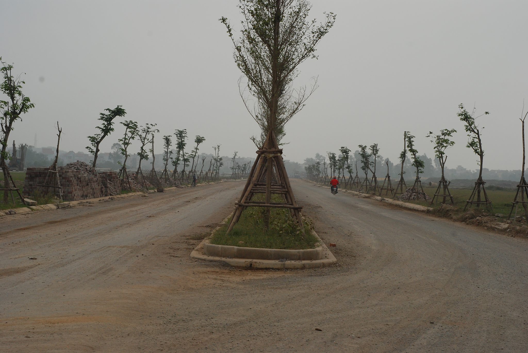 Tuyến đường nhánh trong khu đô thị Thanh Hà